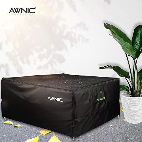 AWNIC Funda Mesa Jardín Impermeable Funda Mesa Exterior Funda Muebles Patio Terraza Alemania TÜV Rheinland Certificado Poliéster Resistente 180x120x71cm