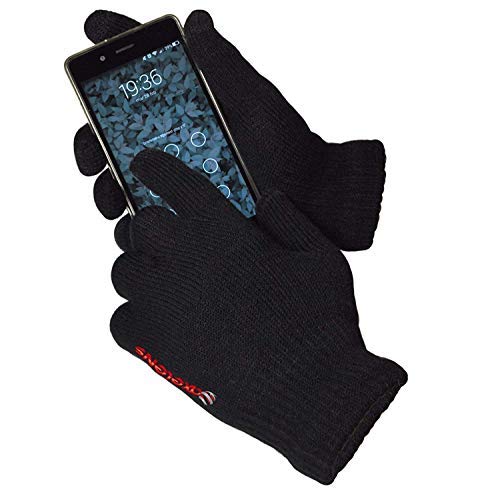 axelens Guantes de Invierno Táctiles para Hombre Mujer Térmicos Touch Screen Conducir Antiviento Cálidos Cómodos Regalo Ideal - Negro