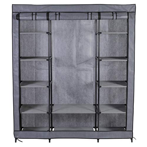 axentia Armario de Tela, Gris, Aprox. 150 x 175 x 45 cm axentia Armario de Tela, Gris, Aprox. 150 x 175 x 45 cm