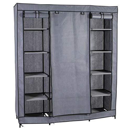 axentia Armario de Tela, Gris, Aprox. 150 x 175 x 45 cm axentia Armario de Tela, Gris, Aprox. 150 x 175 x 45 cm