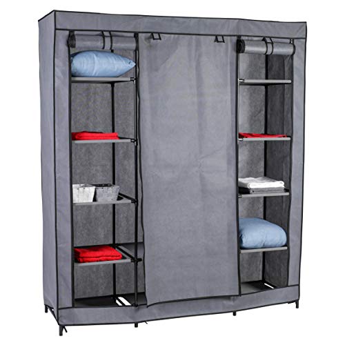 axentia Armario de Tela, Gris, Aprox. 150 x 175 x 45 cm axentia Armario de Tela, Gris, Aprox. 150 x 175 x 45 cm