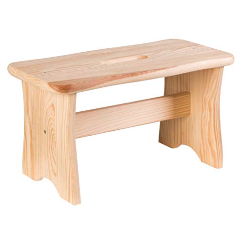 axentia de Madera Taburete de Paso - 100% Certificado FSC Madera de Pino, rústico Vintage Taburete de Paso para Adultos y niños - Madera Reposapiés 40 X 20 X 22 cm axentia de Madera Taburete de Paso - 100% Certificado FSC Madera de Pino, rústico Vintage Taburete de Paso para Adultos y niños - Madera Reposapiés 40 X 20 X 22 cm