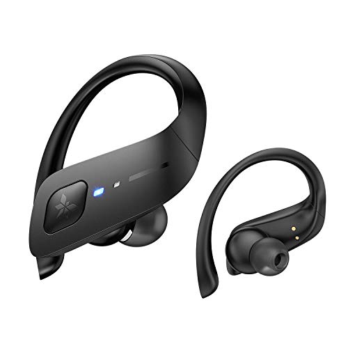 Axloie Auriculares Inalambricos Deporte IPX7 Impermeable 35H Autonomía Auriculares Bluetooth 5.0 Deportivos Cascos Inalambricos con Caja de Carga Running