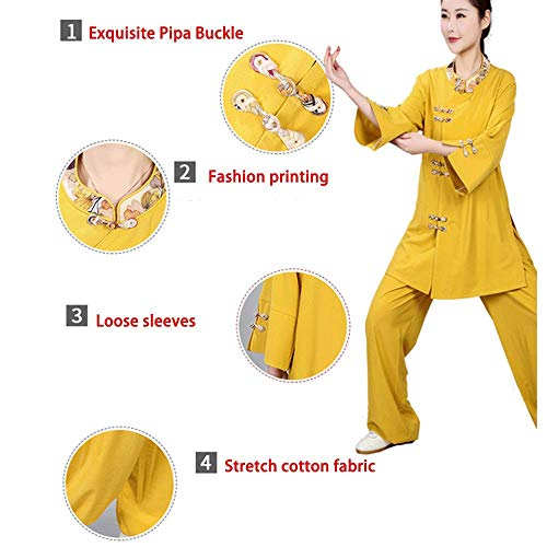 Axpdefi Ropa de Tai Chi, Mangas de Lino y algodón de Verano para Mujer, Hebilla de Solapa Oblicua, Ropa de Ejercicio de Mediana Edad y pasada de Moda, Estilo Chino, L-Azul Axpdefi Ropa de Tai Chi, Mangas de Lino y algodón de Verano para Mujer, Hebilla de Solapa Oblicua, Ropa de Ejercicio de Mediana Edad y pasada de Moda, Estilo Chino, L-Azul