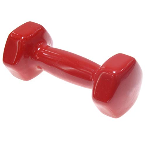 AYA Set de 2 Mancuernas con Revestimiento de Vinilo | Ejercicio Fitness | Entrenamiento en Casa | Gimnasio | Pesos de 0.5 a 5 Kg (1.0KG, Rojo)