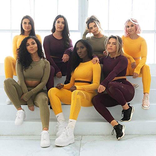 ayingzhenxiao Vital Women Sport Suit Yoga Set Gym Workout Clothes Manga Larga Fitness Crop Top + High Waist Energy Leggings sin Costuras S 2darkgrayset ayingzhenxiao Vital Women Sport Suit Yoga Set Gym Workout Clothes Manga Larga Fitness Crop Top + High Waist Energy Leggings sin Costuras S 2darkgrayset