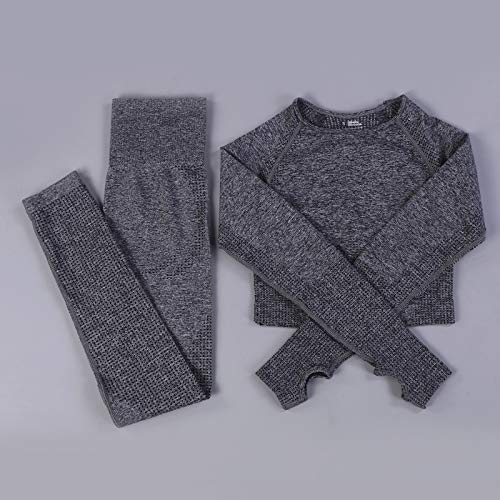 ayingzhenxiao Vital Women Sport Suit Yoga Set Gym Workout Clothes Manga Larga Fitness Crop Top + High Waist Energy Leggings sin Costuras S 2darkgrayset ayingzhenxiao Vital Women Sport Suit Yoga Set Gym Workout Clothes Manga Larga Fitness Crop Top + High Waist Energy Leggings sin Costuras S 2darkgrayset