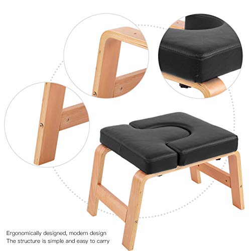 AYNEFY Silla de yoga, taburete de yoga, taburete para la cabeza, taburete para hombres y mujeres, gimnasio, casa, culturismo, yoga, inversión, silla (negro azul)