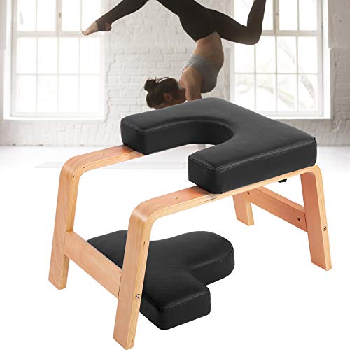 AYNEFY Silla de yoga, taburete de yoga, taburete para la cabeza, taburete para hombres y mujeres, gimnasio, casa, culturismo, yoga, inversión, silla (negro azul)