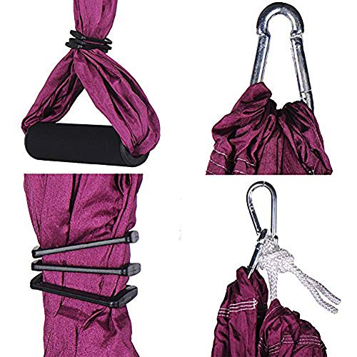 AYUE® Yoga Aérea Hamaca Antigravedad Vuelo Columpio Tela Acrobática Set Yoga Pilates Incluyen Acero Mosquetones Extensión Correas AYUE® Yoga Aérea Hamaca Antigravedad Vuelo Columpio Tela Acrobática Set Yoga Pilates Incluyen Acero Mosquetones Extensión Correas