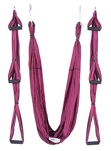 AYUE® Yoga Aérea Hamaca Antigravedad Vuelo Columpio Tela Acrobática Set Yoga Pilates Incluyen Acero Mosquetones Extensión Correas AYUE® Yoga Aérea Hamaca Antigravedad Vuelo Columpio Tela Acrobática Set Yoga Pilates Incluyen Acero Mosquetones Extensión Correas