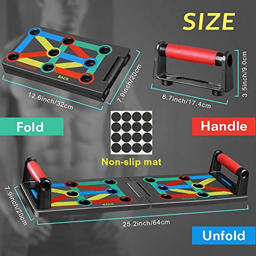 AYUQI Push Up Board - Tabla Plegable 12 en 1 para Entrenamiento, Entrenamiento Multifuncional, para Entrenamiento en el Interior y en el Brazo AYUQI Push Up Board - Tabla Plegable 12 en 1 para Entrenamiento, Entrenamiento Multifuncional, para Entrenamiento en el Interior y en el Brazo