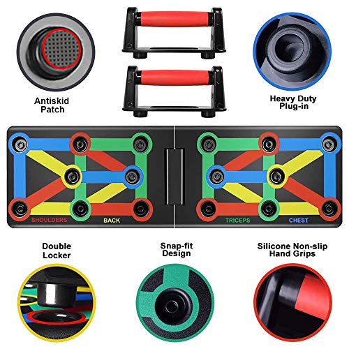 AYUQI Push Up Board - Tabla Plegable 12 en 1 para Entrenamiento, Entrenamiento Multifuncional, para Entrenamiento en el Interior y en el Brazo AYUQI Push Up Board - Tabla Plegable 12 en 1 para Entrenamiento, Entrenamiento Multifuncional, para Entrenamiento en el Interior y en el Brazo