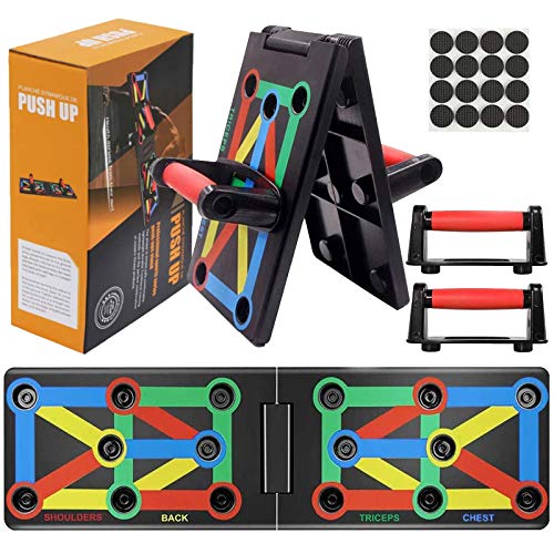 AYUQI Push Up Board - Tabla Plegable 12 en 1 para Entrenamiento, Entrenamiento Multifuncional, para Entrenamiento en el Interior y en el Brazo AYUQI Push Up Board - Tabla Plegable 12 en 1 para Entrenamiento, Entrenamiento Multifuncional, para Entrenamiento en el Interior y en el Brazo