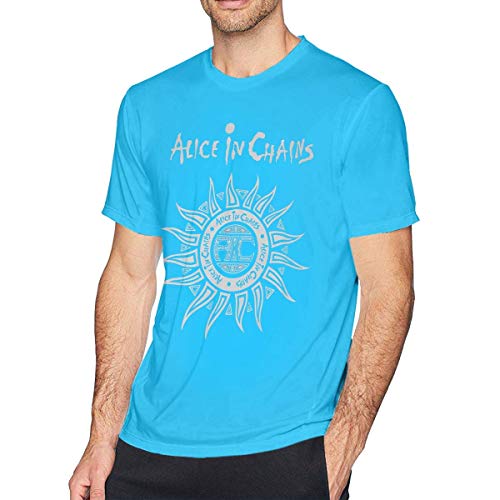 AYYUCY Camisetas y Tops Hombre Polos y Camisas Mens Fashion Alice in Chains T-Shirt Black