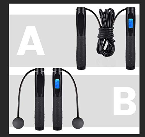 azamp Saltar la Cuerda de Conteo Automático Cuerda de Saltar Ajustable de Doble Propósito,Mango Antideslizante de ABS, Contador de Calorías Cuerda Electrónica para Saltar Adecuada para Fitness azamp Saltar la Cuerda de Conteo Automático Cuerda de Saltar Ajustable de Doble Propósito,Mango Antideslizante de ABS, Contador de Calorías Cuerda Electrónica para Saltar Adecuada para Fitness