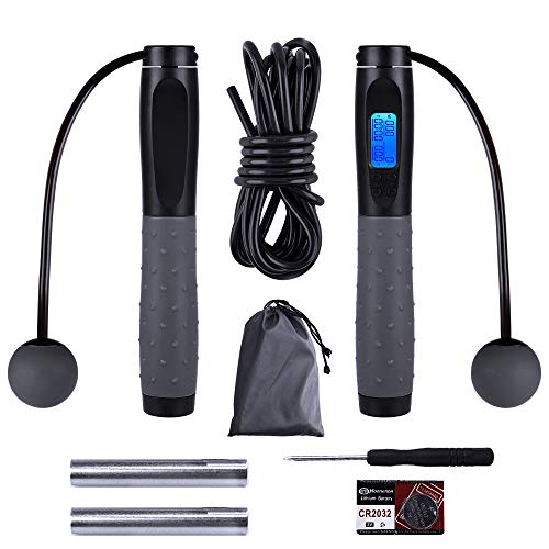 azamp Saltar la Cuerda de Conteo Automático Cuerda de Saltar Ajustable de Doble Propósito,Mango Antideslizante de ABS, Contador de Calorías Cuerda Electrónica para Saltar Adecuada para Fitness azamp Saltar la Cuerda de Conteo Automático Cuerda de Saltar Ajustable de Doble Propósito,Mango Antideslizante de ABS, Contador de Calorías Cuerda Electrónica para Saltar Adecuada para Fitness
