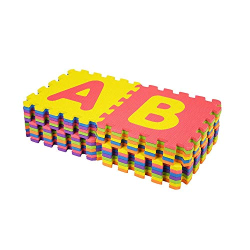 azorex 6Pcs Alfombra Puzzle 6 uds para Niños Colchoneta Sauve Infantil Protectora de Suelo Goma Espuma para Niño Gimnasio Habitación 30x30 cm