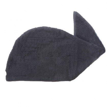 aztex Toalla de Turbante para el Cabello de Lujo con Cierre de Presilla y botón, Algodón, 64 x 23 cm - Negro aztex Toalla de Turbante para el Cabello de Lujo con Cierre de Presilla y botón, Algodón, 64 x 23 cm - Negro