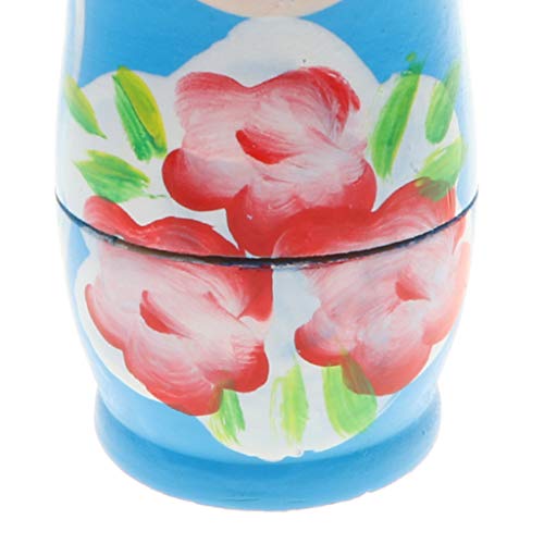 B Blesiya Muñecas Rusas Matrioska de 5 Capas Pintado a Mano Anidación Regalo de Cumpleaños Navidad para Niños - Azul B Blesiya Muñecas Rusas Matrioska de 5 Capas Pintado a Mano Anidación Regalo de Cumpleaños Navidad para Niños - Azul