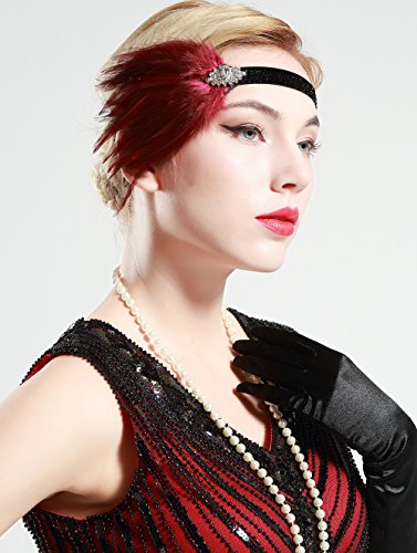 BABEYOND 1920 Flapper Diadema de Pluma Cinta para el Pelo Vintage Gatsby Disfraz Flapper Accesorios Fiesta Temática BABEYOND 1920 Flapper Diadema de Pluma Cinta para el Pelo Vintage Gatsby Disfraz Flapper Accesorios Fiesta Temática