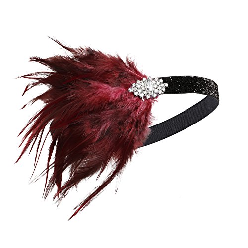BABEYOND 1920 Flapper Diadema de Pluma Cinta para el Pelo Vintage Gatsby Disfraz Flapper Accesorios Fiesta Temática BABEYOND 1920 Flapper Diadema de Pluma Cinta para el Pelo Vintage Gatsby Disfraz Flapper Accesorios Fiesta Temática