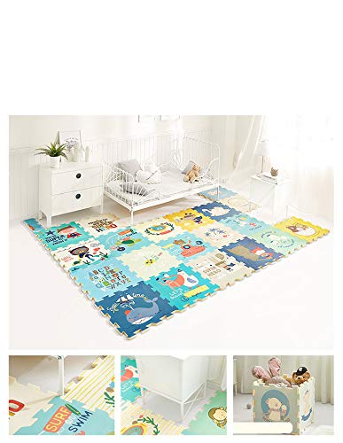 Babify Alfombra Puzzle para bebés Toy Planet - Espesor 2 cm, Antideslizante, Extragrande, Reversible, Impermeable, portátil, de Doble Cara, para niños pequeños y bebés (165x165x2cm)