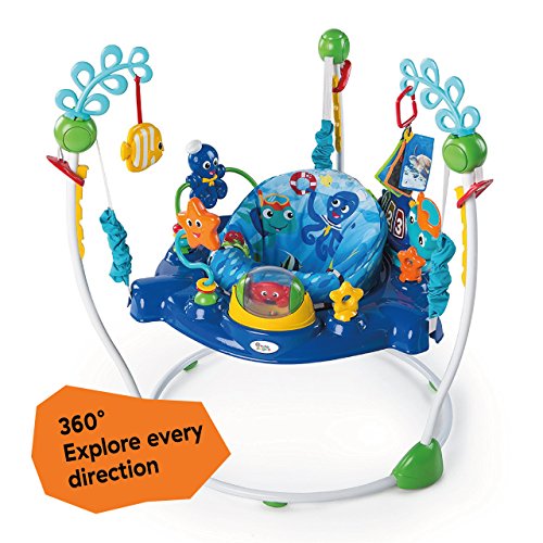 Baby Einstein, Saltador y Centro de actividades Neptune's Ocean Discovery con 15 juguetes interactivos multilingües, luz y música, altura ajustable Baby Einstein, Saltador y Centro de actividades Neptune's Ocean Discovery con 15 juguetes interactivos multilingües, luz y música, altura ajustable