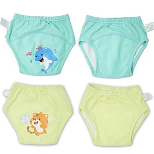 Baby Potty Training Pants Ropa Interior de Entrenamiento para niños Fuerte Entrenamiento Absorbente para Ropa Interior de bebé Pantalones de Entrenamiento Reutilizables 4 Paquetes 12M/1 año/80