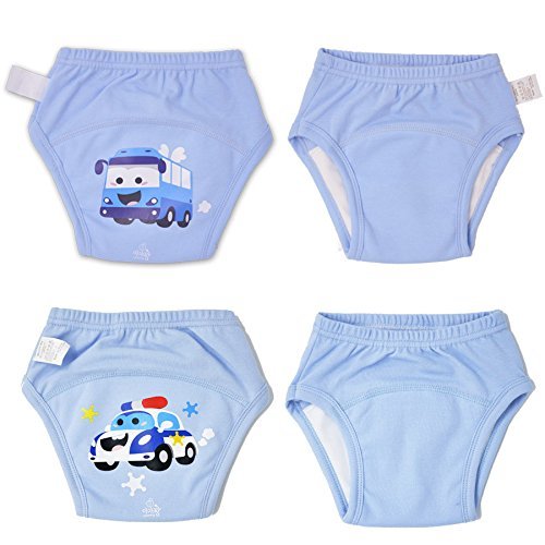 Baby Potty Training Pants Ropa Interior de Entrenamiento para niños Fuerte Entrenamiento Absorbente para Ropa Interior de bebé Pantalones de Entrenamiento Reutilizables 4 Paquetes 12M/1 año/80