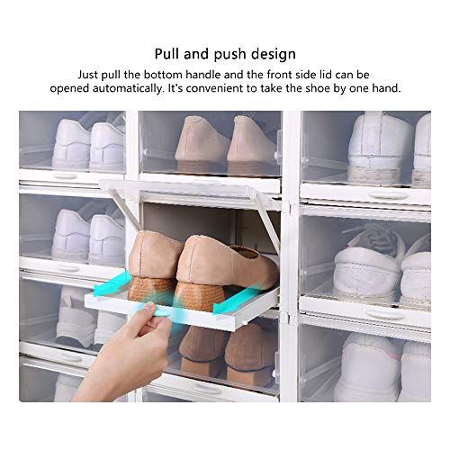 Baffect Organizador de Cajas de Almacenamiento de Zapatos apilables, 3 Paquetes de Cajas de Zapatos de plástico Transparente Cajas de Zapatos extraíbles Almacenamiento Frontal (Gris) Baffect Organizador de Cajas de Almacenamiento de Zapatos apilables, 3 Paquetes de Cajas de Zapatos de plástico Transparente Cajas de Zapatos extraíbles Almacenamiento Frontal (Gris)