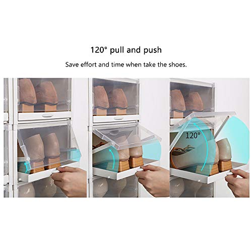 Baffect Organizador de Cajas de Almacenamiento de Zapatos apilables, 3 Paquetes de Cajas de Zapatos de plástico Transparente Cajas de Zapatos extraíbles Almacenamiento Frontal (Gris) Baffect Organizador de Cajas de Almacenamiento de Zapatos apilables, 3 Paquetes de Cajas de Zapatos de plástico Transparente Cajas de Zapatos extraíbles Almacenamiento Frontal (Gris)