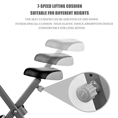 BAIAA Bicicleta Fitness Plegable Bicicleta de Ciclismo Indoor con Resistencia Ajustable con Monitor LCD y Soporte para Tableta Equipo de Ejercicios Aeróbicos para Bicicletas (Green)