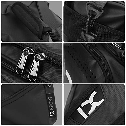 BAIGIO Bolso Impermeable Deportivo, Bolsa de Gimnasio Separada en Seco y Húmedo, Bolsa de Deporte con Compartimento de Zapatos, para Hombres y Mujeres para Viajes Gimnasio Fitness Natación