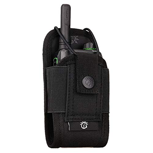 BAIGIO Walkie Talkie Funda Bolsa Militar Multi-Función Bolsa Carcasa Funda Case de Nylon para Walkie-Talkie Radio,Dispositivos Electronicos Portatiles y GPS, etc. Bolsa del Teléfono (Negro)