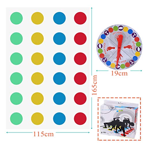 BaiJ Twister Juego,Juegos de Suelo Gaming Familiar Tapete de Juego para Movimientos Corporales Niños Adultos Fiesta Picnic Deporte al Aire Libre(con Caja de Color) BaiJ Twister Juego,Juegos de Suelo Gaming Familiar Tapete de Juego para Movimientos Corporales Niños Adultos Fiesta Picnic Deporte al Aire Libre(con Caja de Color)
