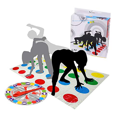 BaiJ Twister Juego,Juegos de Suelo Gaming Familiar Tapete de Juego para Movimientos Corporales Niños Adultos Fiesta Picnic Deporte al Aire Libre(con Caja de Color)