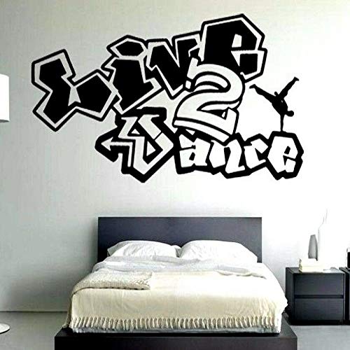 Baile de vinilo Arte de la pared Apliques Graffiti Hip Hop Bailarín de break, Arte de la pared Arte de la pared Danza Decoración de dormitorio Gris 92x57cm Baile de vinilo Arte de la pared Apliques Graffiti Hip Hop Bailarín de break, Arte de la pared Arte de la pared Danza Decoración de dormitorio Gris 92x57cm