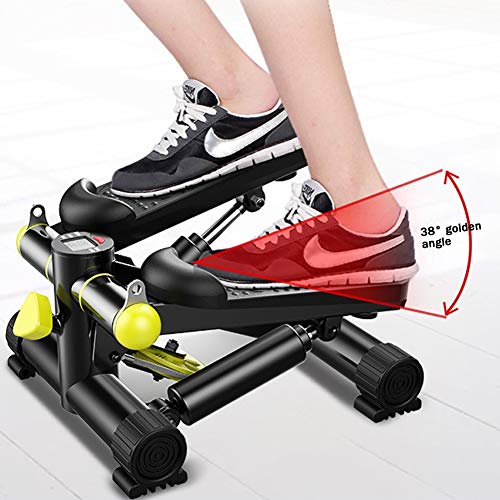 BAIMILI Stepper Cardio Fitness Mini 150kg, Máquina de Step Aparato de Entrenamiento Stepper con Barra de Sujección Y Pantalla Multifuncional