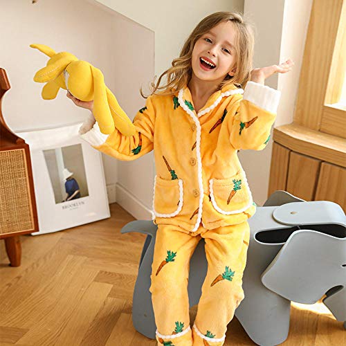 BAIMM Pijama de Terciopelo Coralino otoño e Invierno niñas Franela bebé rábano Amarillo Servicio doméstico Engrosamiento Traje - rábano Amarillo. 165cm L Madre. Peso 110-125 kg BAIMM Pijama de Terciopelo Coralino otoño e Invierno niñas Franela bebé rábano Amarillo Servicio doméstico Engrosamiento Traje - rábano Amarillo. 165cm L Madre. Peso 110-125 kg