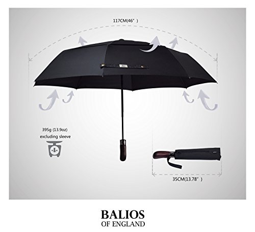 Balios Paraguas Plegable Negro