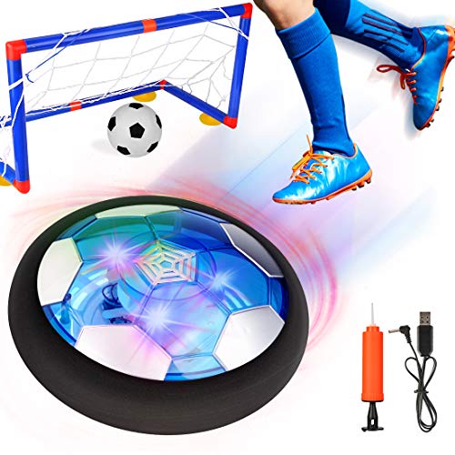 Balón Fútbol Flotant, Air Football, Pelota Futbol con Protectores de Espuma Suave y Luces LED, Balones Futbol Juguetes Niños , Air Hover Ball Soccer