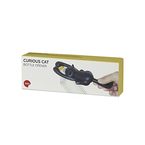 Balvi Abrebotellas Curious Cat Color Negro Abridor de Botellas Original y Bonito en Forma de Gato Fácil de Usar Plástico ABS/INOX Balvi Abrebotellas Curious Cat Color Negro Abridor de Botellas Original y Bonito en Forma de Gato Fácil de Usar Plástico ABS/INOX