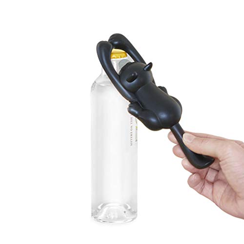 Balvi Abrebotellas Curious Cat Color Negro Abridor de Botellas Original y Bonito en Forma de Gato Fácil de Usar Plástico ABS/INOX Balvi Abrebotellas Curious Cat Color Negro Abridor de Botellas Original y Bonito en Forma de Gato Fácil de Usar Plástico ABS/INOX