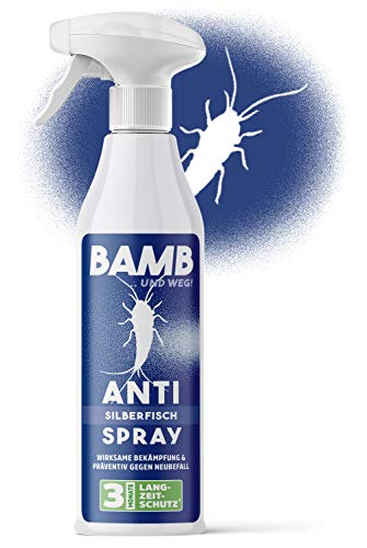Bamb - Spray contra pececillos de plata - 500 ml de producto contra pececillos de plata en casa - Cebo para pececillos de plata y trampa alternativa Bamb - Spray contra pececillos de plata - 500 ml de producto contra pececillos de plata en casa - Cebo para pececillos de plata y trampa alternativa