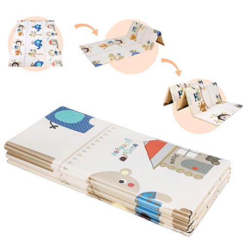 Bamny Alfombra de Juego para Niños de 200x180x1cm, Alfombra de Espuma XPE, Antideslizante, Plegable Portátil, Impermeable en ambos lados(Patrón de la Casa del Árbol) Bamny Alfombra de Juego para Niños de 200x180x1cm, Alfombra de Espuma XPE, Antideslizante, Plegable Portátil, Impermeable en ambos lados(Patrón de la Casa del Árbol)