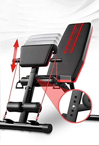 Banco de elevación de pesas planas Ajustable banco de pesas, abdominales auxiliar equipo de la aptitud, Hogar multifuncional plegable Bench press de banca for sillas de estiramiento de la aptitud de b