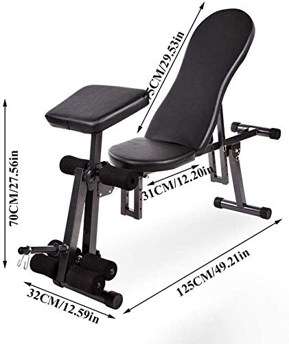Banco de elevación de pesas planas Gimnasio en casa de equipos, herramienta Peso Bancos de entrenamiento de cuerpo completo, plegable plana / inclinación ascendente / descendente FID prensa de banco d Banco de elevación de pesas planas Gimnasio en casa de equipos, herramienta Peso Bancos de entrenamiento de cuerpo completo, plegable plana / inclinación ascendente / descendente FID prensa de banco d