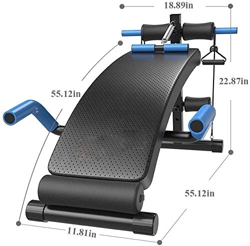 Banco de elevación de Pesas Planas Home Gym Equipment, múltiples Funciones de Banco del Entrenamiento del Cuerpo □ Hyper Extensión de Espalda, Silla Romana, Ajustable AB Siéntese Banco