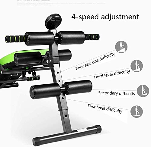 Banco de elevación de pesas planas Peso ajustable banco, abdominales aptitud Equipo multifunción músculos del hogar plegable Junta supino abdomen Ejercicio Ayudas ejercicio abdominal ( Color : Red )